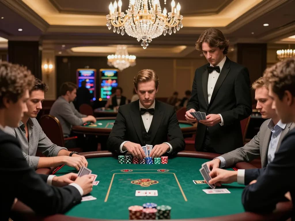 Engaging poker game at a luxury casino featuring the strategic intensity of 789 players.