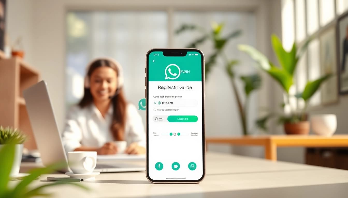 PP9WIN deposit guide interface showing a user-friendly registration process via WhatsApp