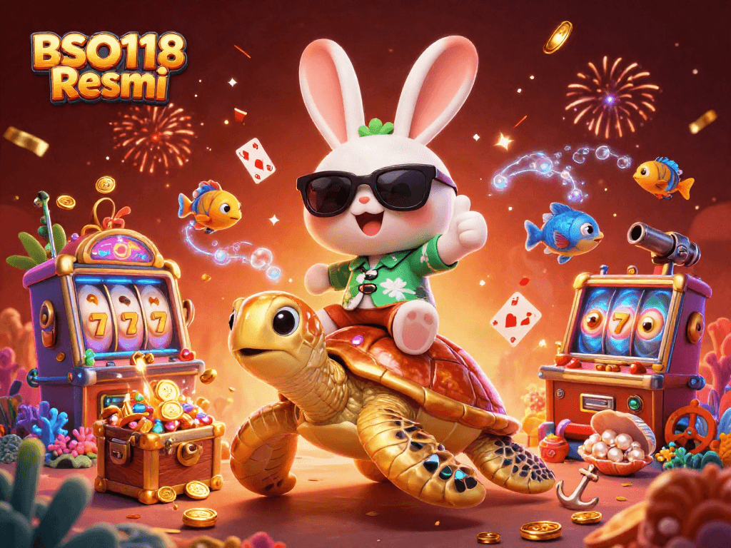 Win big in BSO118 Resmi with vibrant casino scenes featuring whimsical characters.