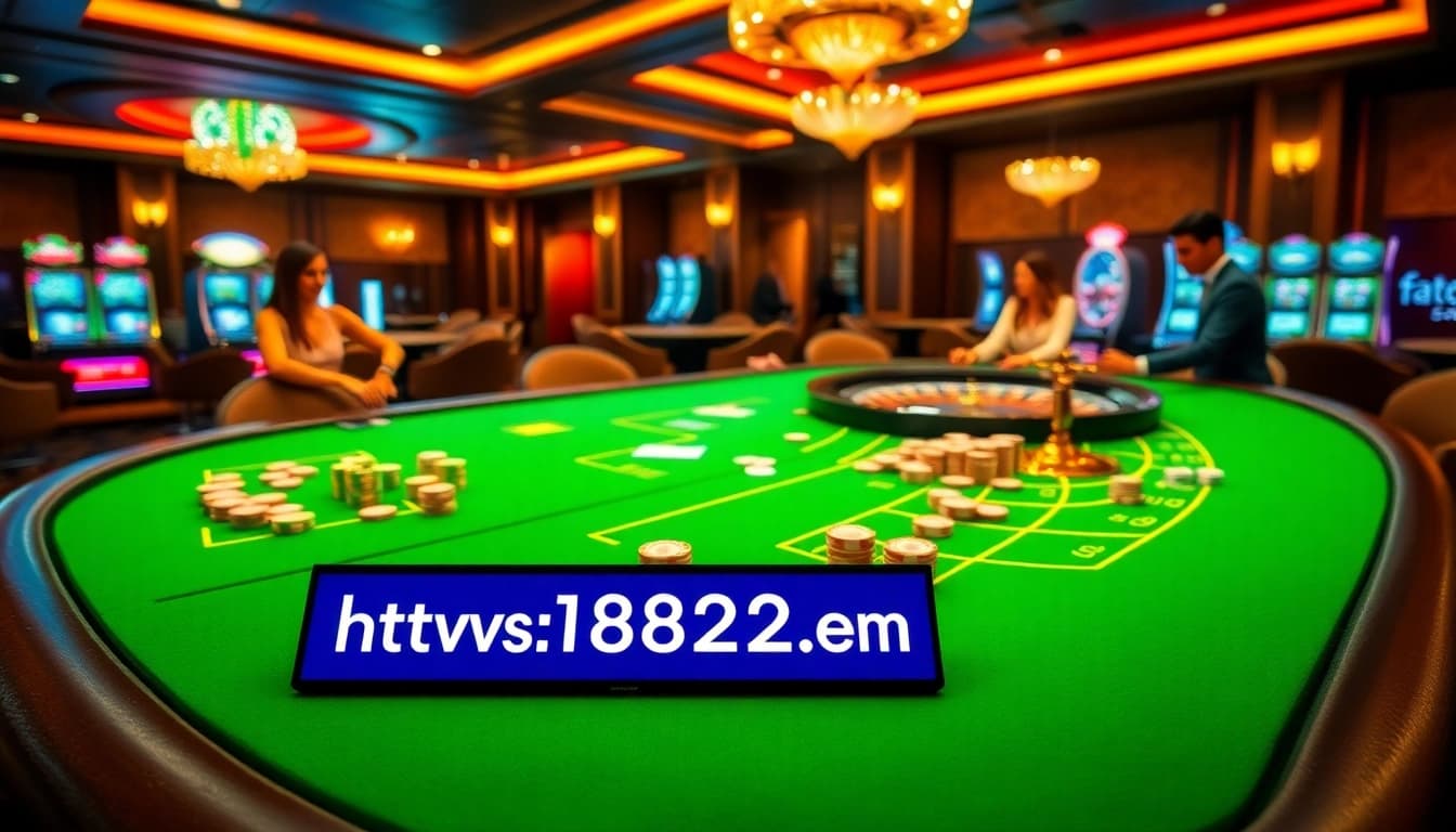 Players enthusiastically engage with casino games at https://f1682.email/, showcasing vibrant poker chips and thrilling action.