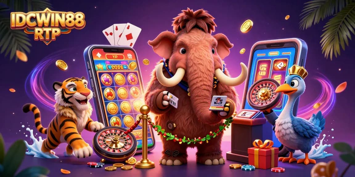 Experience the excitement of IDCWIN88 RTP with vibrant slot games and engaging characters.