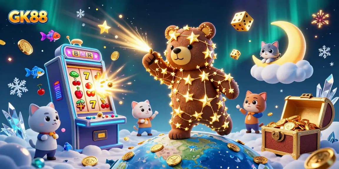 Experience thrilling wins at GK88 with a dazzling slot machine and captivating visuals.