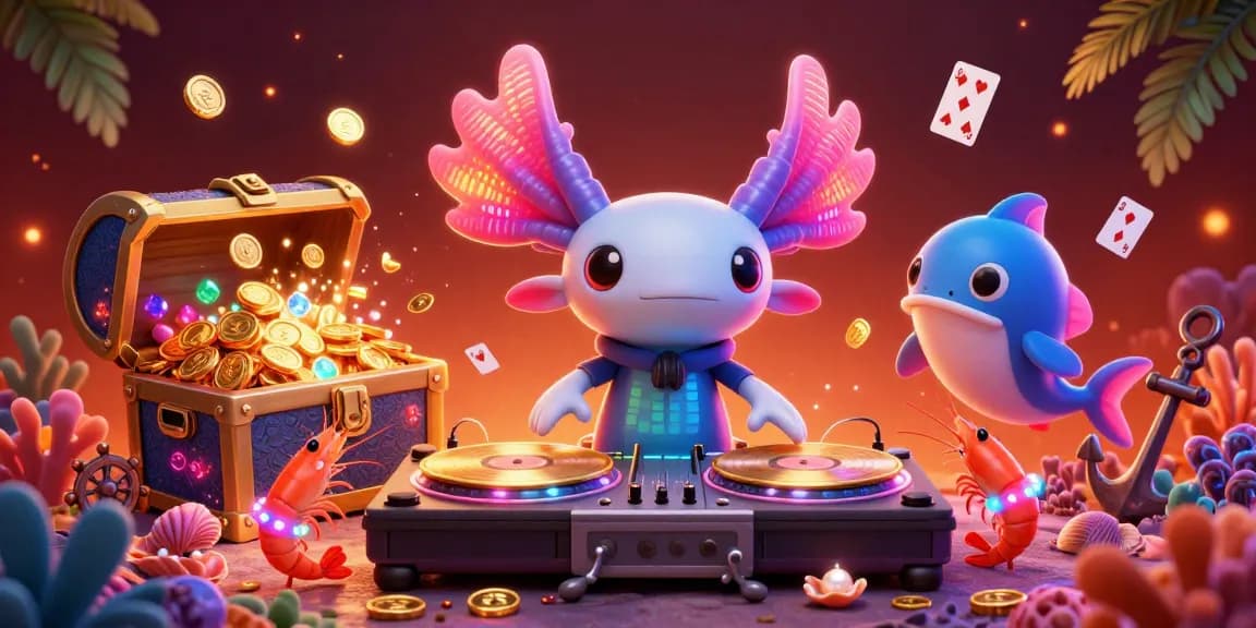 Engage with exciting gaming at qq88, featuring a lively underwater fiesta of casino elements.