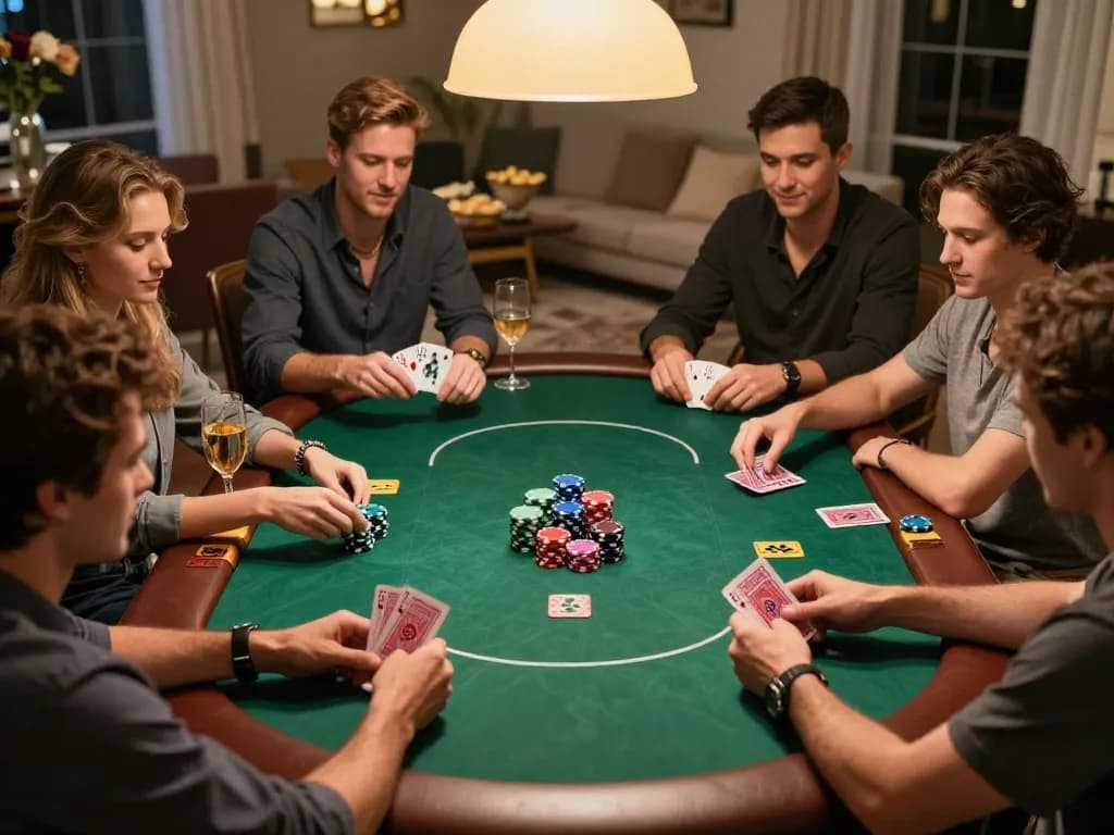 du88 trang chủ features an engaging home poker game scene with friends enjoying strategic gameplay and vibrant chips.