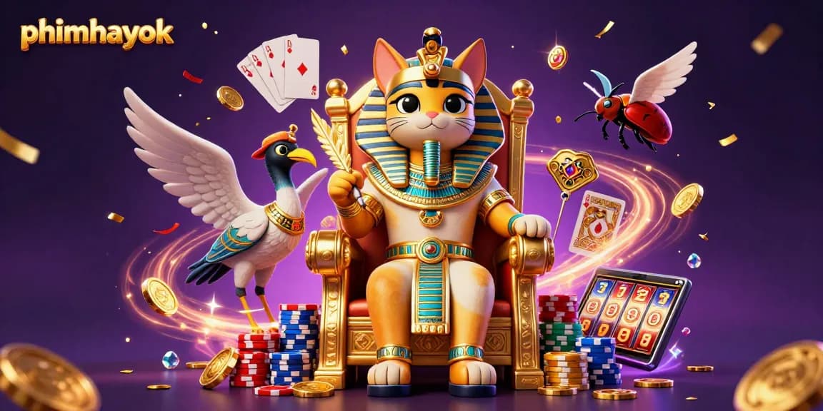 Engage with thrilling gambling adventures at phimhayok featuring vibrant characters and festive casino elements.