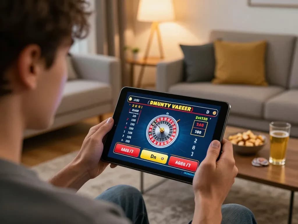 Engaged player enjoying the s666 online casino experience with roulette on tablet