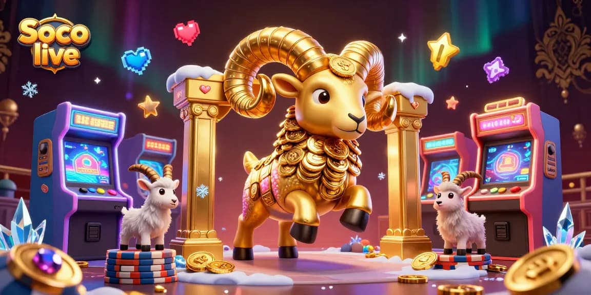 Soco live offers immersive sports betting experiences highlighted by a cartoon ram charging through vibrant casino elements.