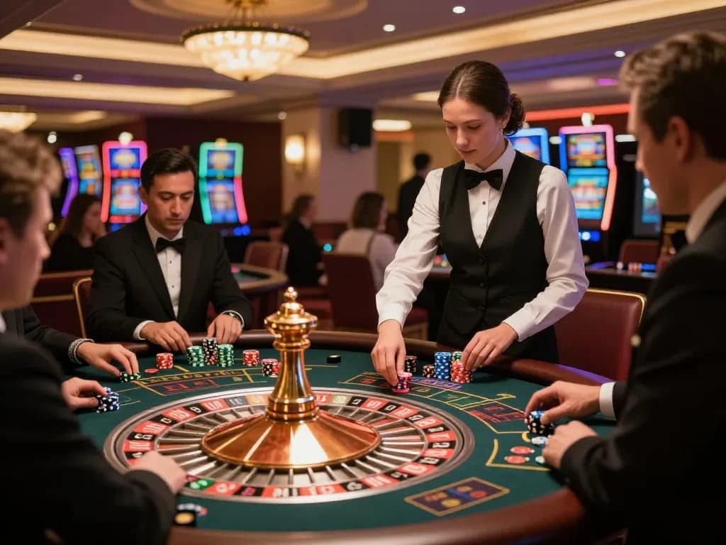 Roulette table action at a casino featuring C168 players engaging in strategic betting.