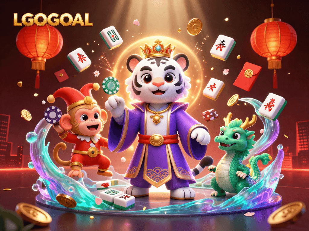 Experience excitement with LGOGOAL's vibrant 3D illustration blending slots and jackpots.