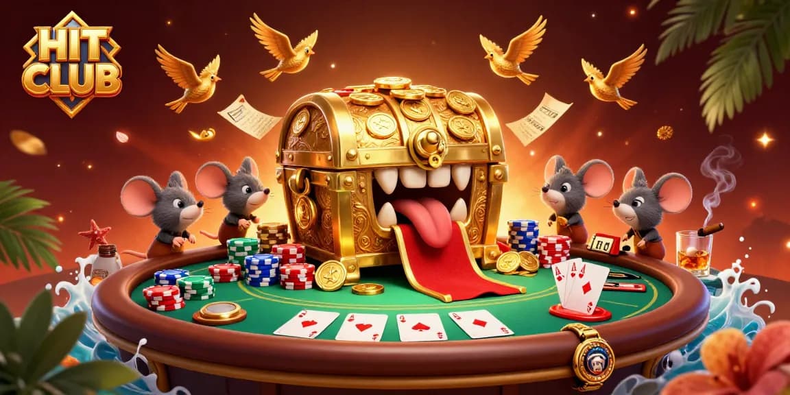 Engage in thrilling gameplay at HIT CLUB, featuring lively poker action and vibrant casino elements.