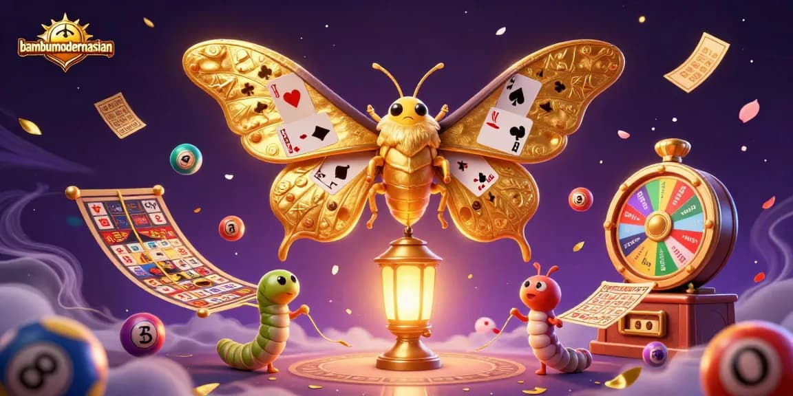 Bambumodernasian revels in a vibrant 3D illustration showcasing colorful lottery elements and casino motifs.