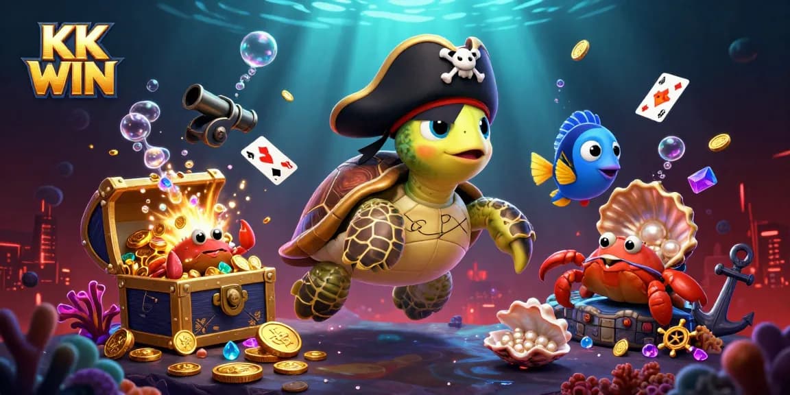 Experience thrilling adventures with KK WIN's vibrant coral scenes and treasure-filled characters.