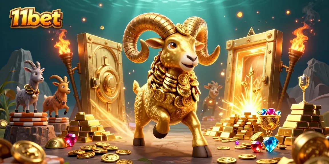 Experience thrilling gaming adventures with 11bet, featuring golden treasures and dynamic casino elements.