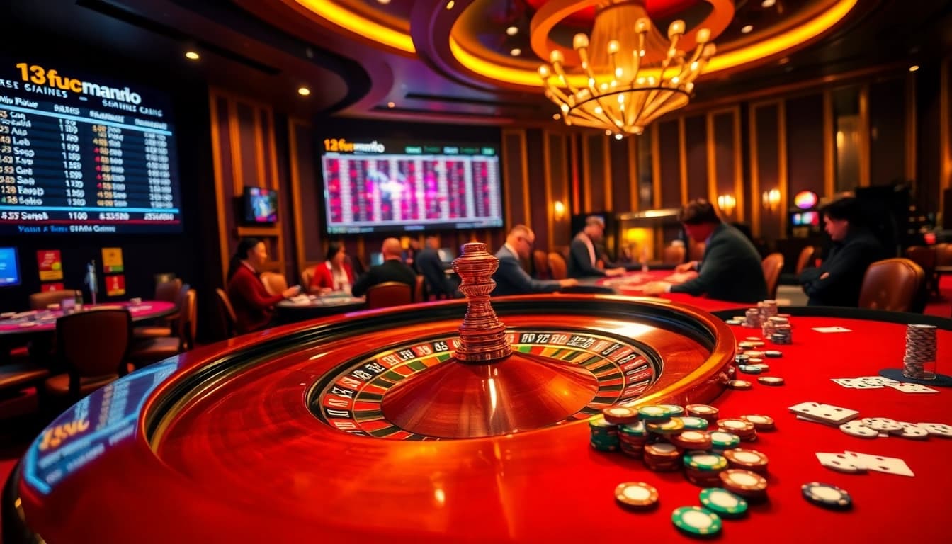 Players enjoying a thrilling experience at the MMOO casino with an exciting roulette game.