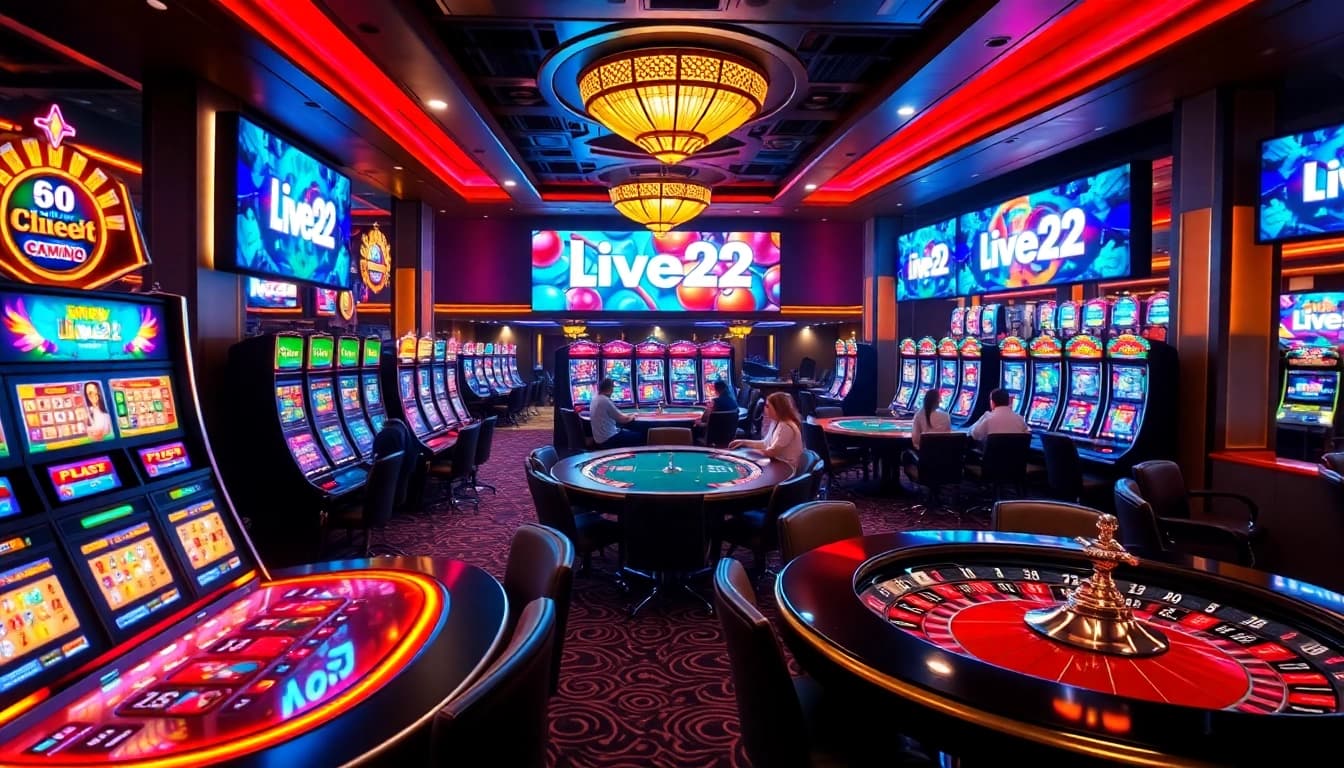 Experience thrilling gameplay with free credit live22 at vibrant online casino tables filled with excitement.