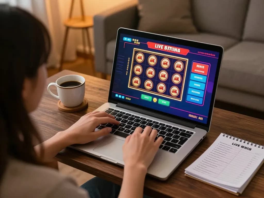Engaging online gaming session on cổng game HITCLUB with vibrant casino visuals and strategic setup.