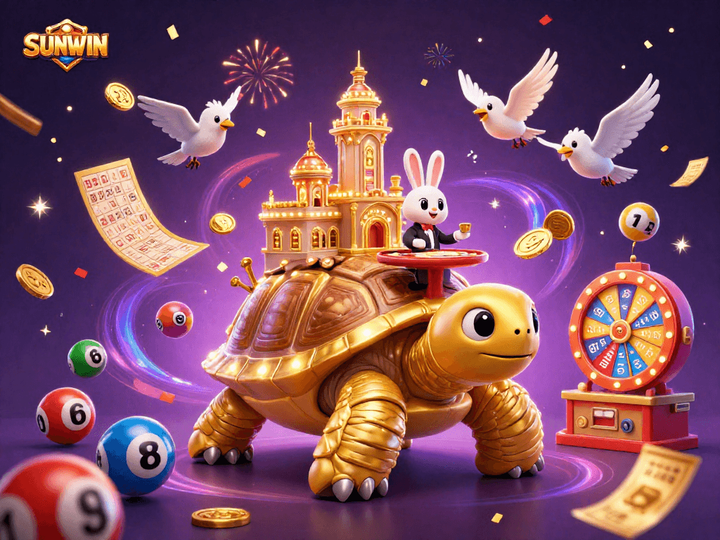 Khám phá SUNWIN với cá vàng 3D và các yếu tố xổ số lấp lánh trong bầu không khí vui tươi.