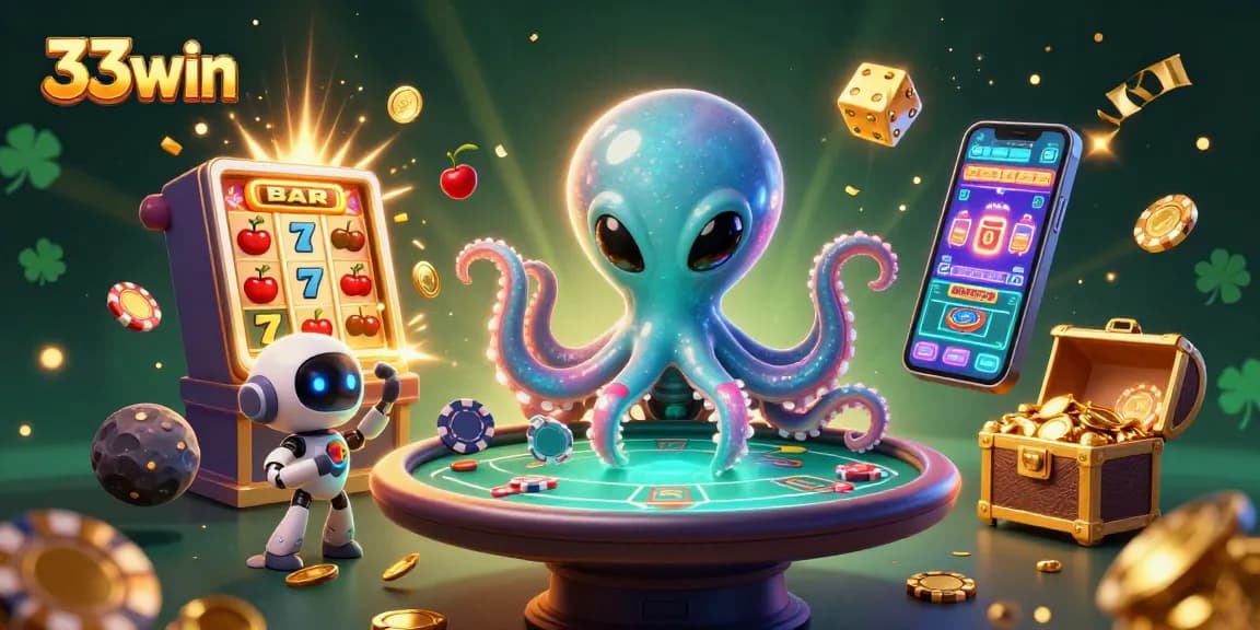 Experience the thrilling excitement of 33win's alien-themed gaming with dynamic elements in space.