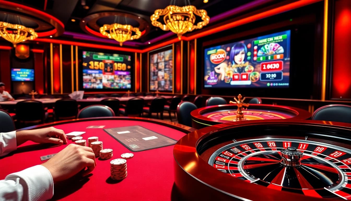 High-stakes poker action at https://rr99.it.com/, showcasing a luxurious casino atmosphere with elegant gameplay.