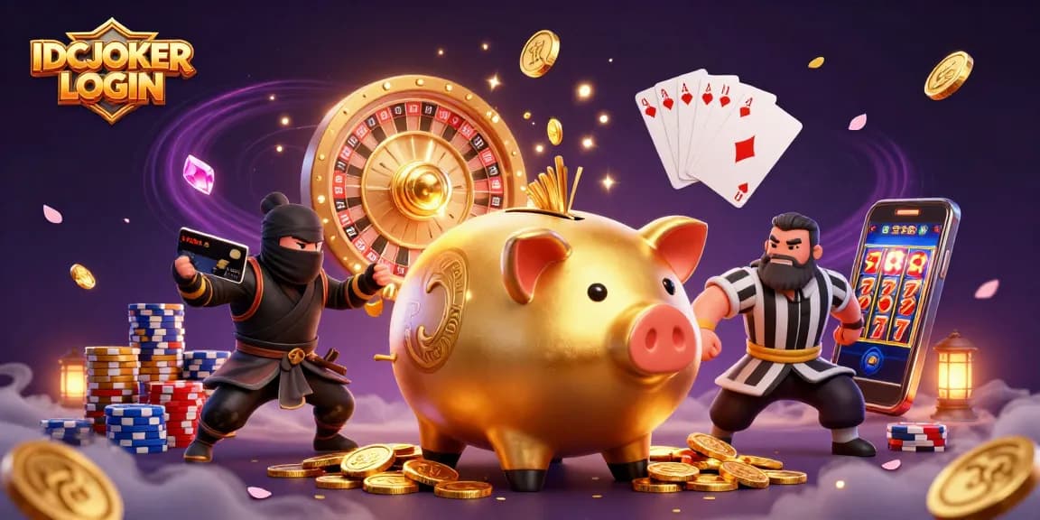 Experience thrilling gameplay and big wins with IDCJOKER LOGIN in this vibrant casino scene.