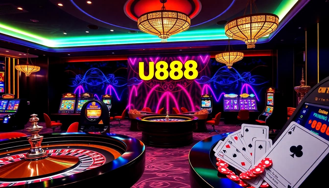 Experience thrilling casino gaming at U888 with vibrant slots and table games.