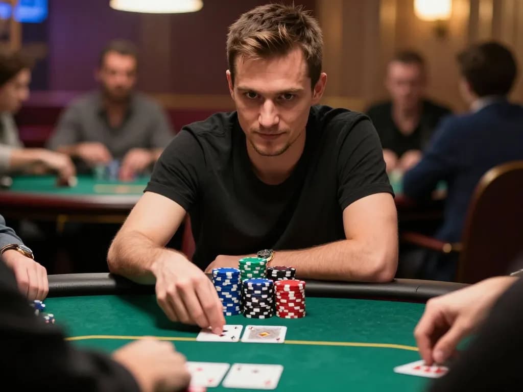 Engaging poker gameplay moment with C209 bets placed on vibrant felt table, highlighting strategic action and ambiance.