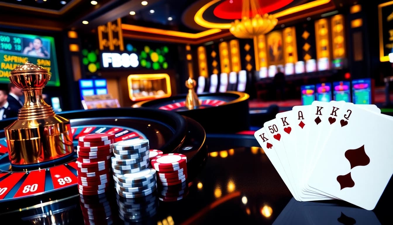 Experience the excitement of online gaming at FB88 with vibrant tables and thrilling casino action.