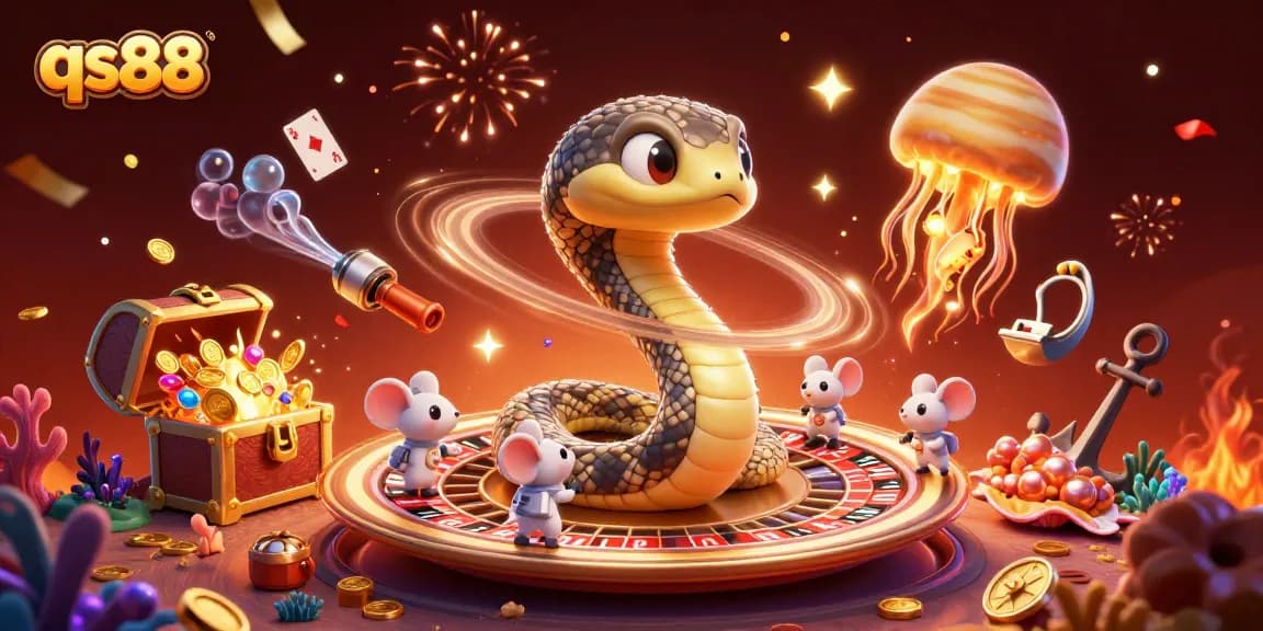 Experience the thrill at qs88 with astronaut mice betting on Saturn's roulette rings amid sparkling cosmic festivities.