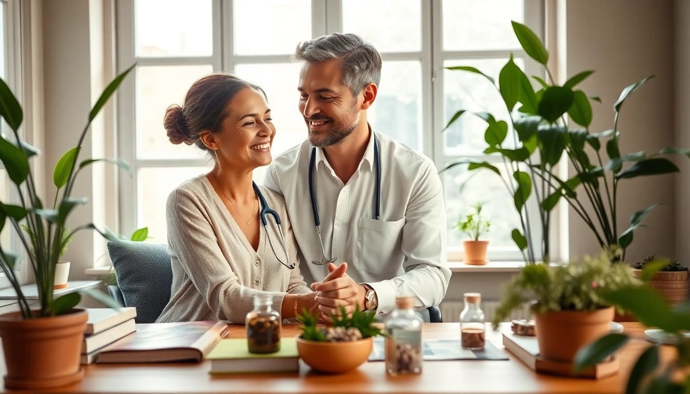 Naturopathie Prilly consultation with a practitioner in a serene environment