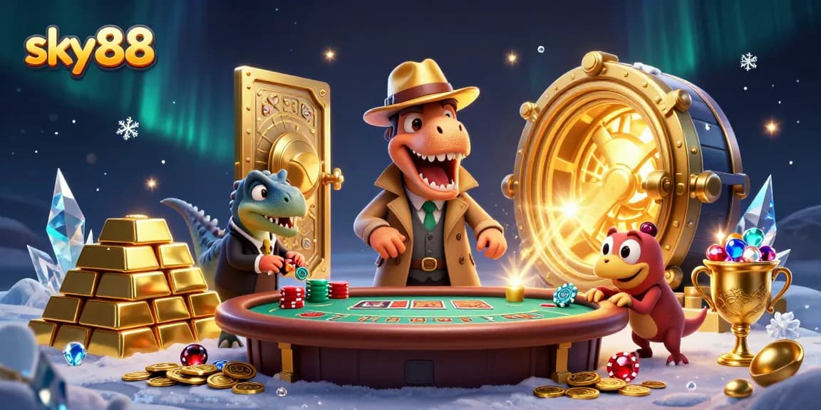 Sky88 velociraptor card counter sneaks chips at blackjack, with treasures bursting around