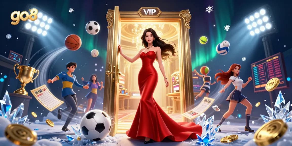 Engaging illustration of go 88 promoting VIP casino experience with dynamic sports betting action.
