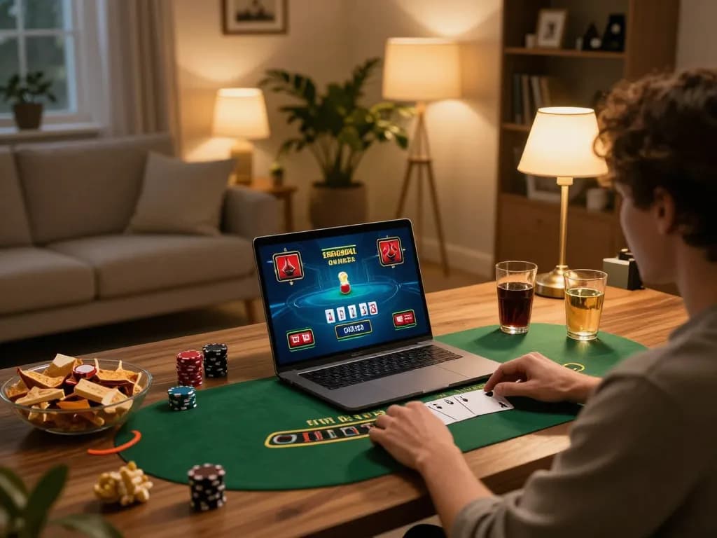 Play blackjack on Jdclub9vip in a cozy home setting with inviting ambiance and personal touches.