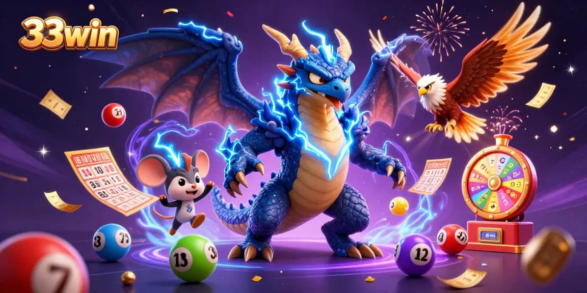 Experience winning excitement at 33win with vibrant lottery games and cheerful characters.
