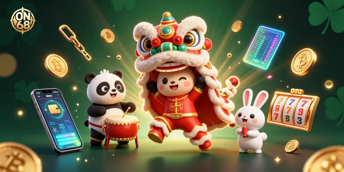 Engage in the thrilling world of ON 68 with dynamic characters and vibrant casino elements.