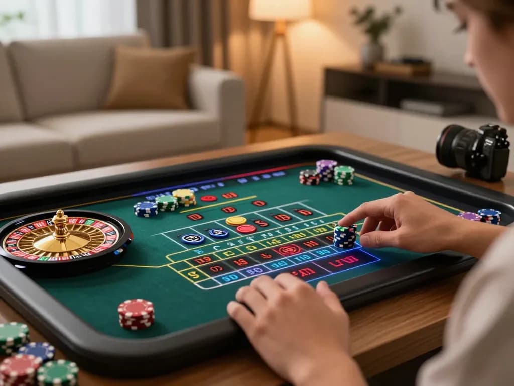 NK88 showcases an engaging roulette game on a tablet, highlighting strategic betting actions.