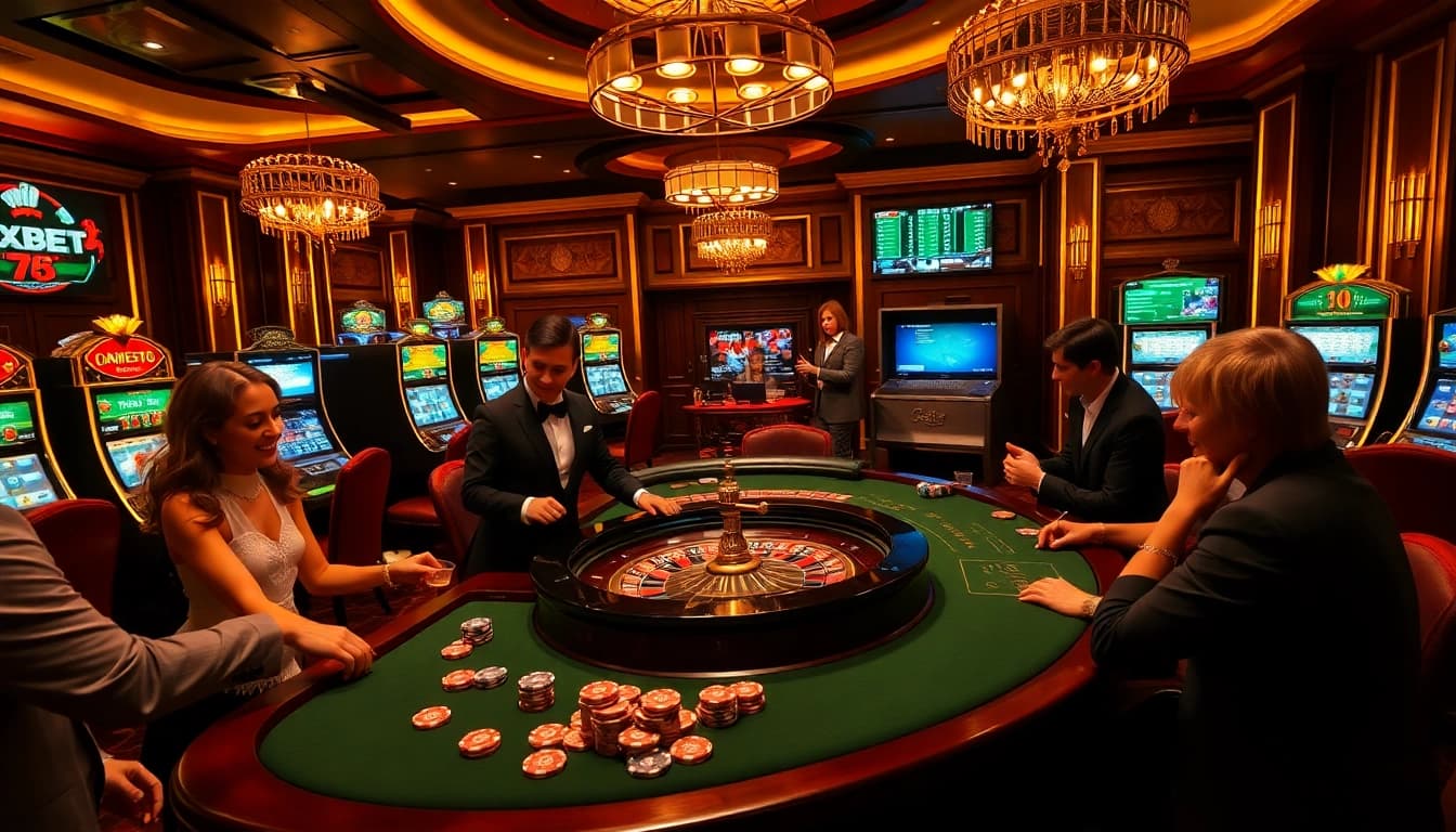 Experience live betting excitement at oxbet.com with modern casino tables and vibrant slot machines.