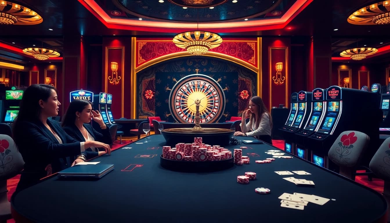Experience luxury gambling excitement at Ta88.com with vibrant casino tables and thrilling action.