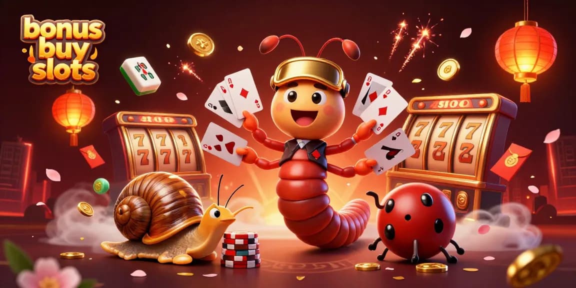 Experience thrilling gameplay in bonus buy slots with 3D animated characters and casino elements.