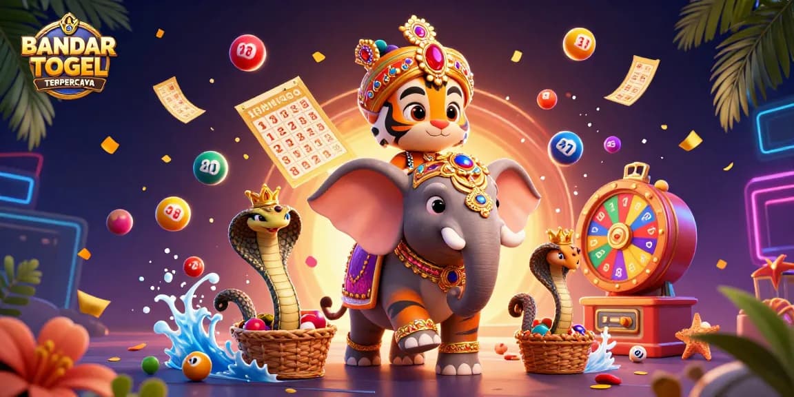 BANDAR TOGEL TERPERCAYA lottery balls and prize elements creating an engaging casino scene.