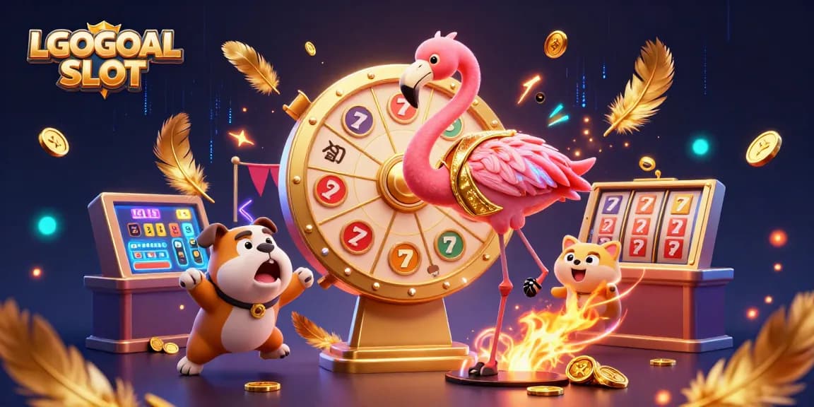 Excited contestants spinning the LGOGOAL SLOT prize wheel amidst dynamic casino-themed elements.