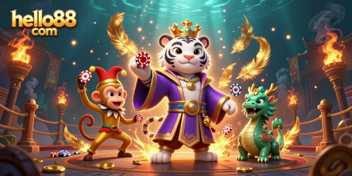 Experience excitement at hello88 com with vibrant casino characters in a dynamic gaming scene.