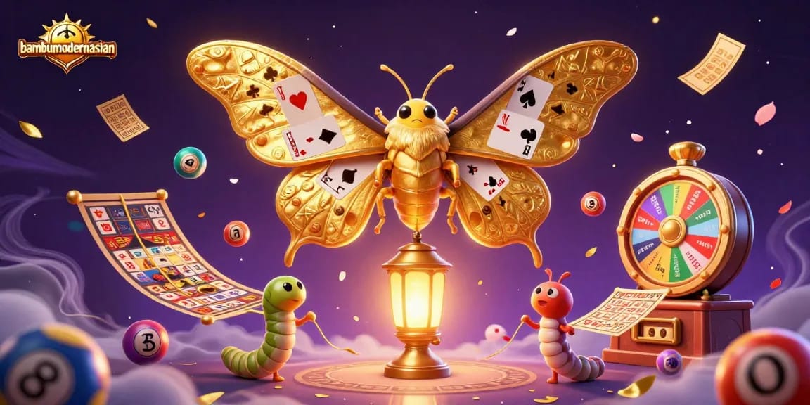 Bambumodernasian revels in a vibrant 3D illustration showcasing colorful lottery elements and casino motifs.