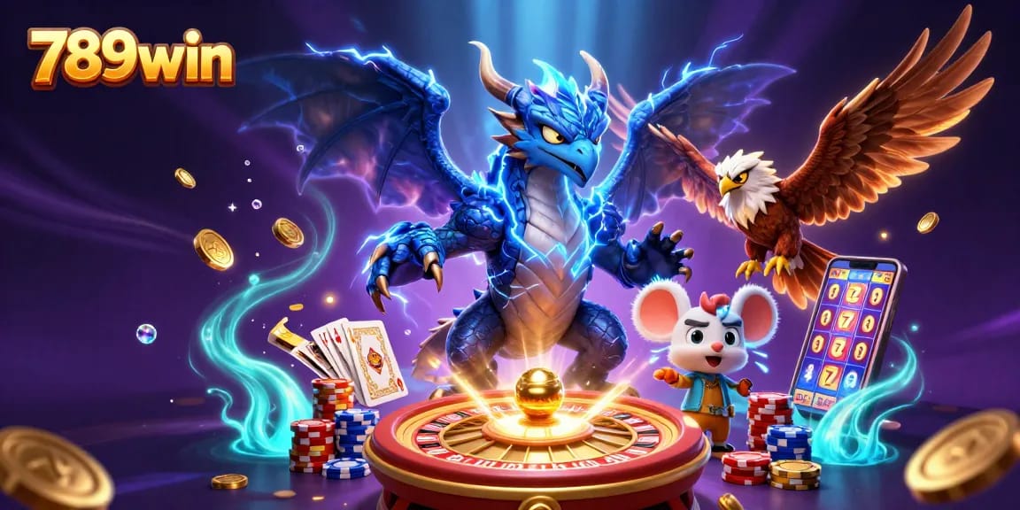 Engage with thrilling gameplay visuals at 789win featuring dynamic casino elements and colorful characters.