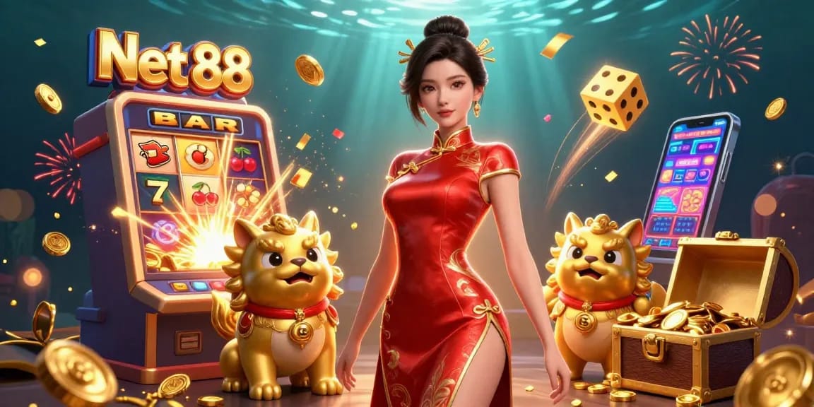 Engage in thrilling action at Net 88's vibrant casino with slot machines and exciting games.