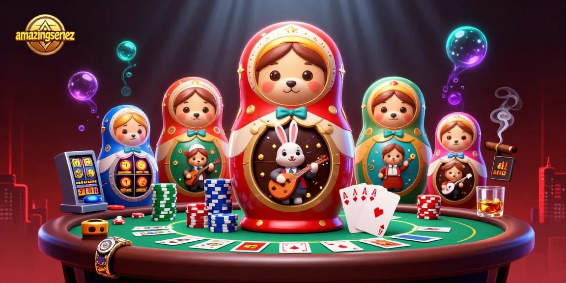 Play amazingseriez slots with vibrant scenes featuring animated characters and engaging casino elements