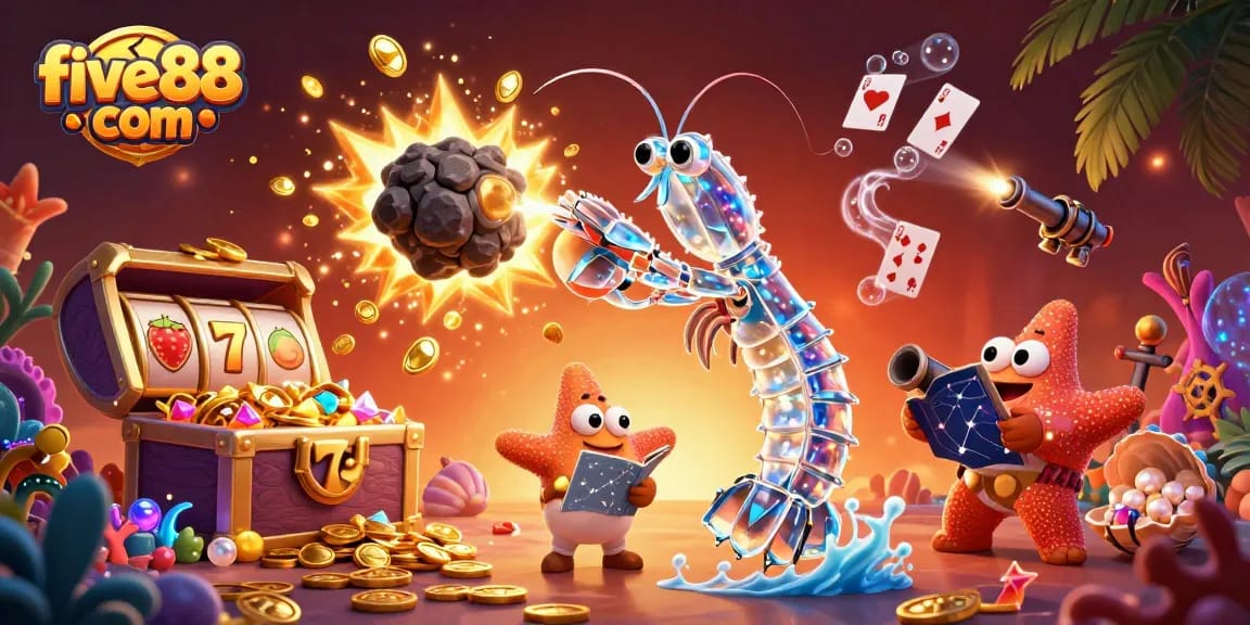 Experience excitement with five88 com as the colorful galactic shrimp battles for gems and treasures!