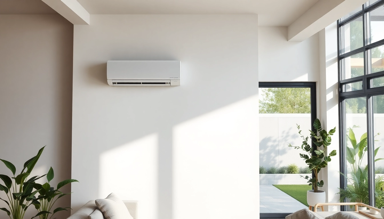 Install a mini split ac system in a modern home setting for optimal comfort.