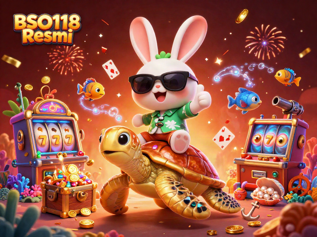 Win big in BSO118 Resmi with vibrant casino scenes featuring whimsical characters.