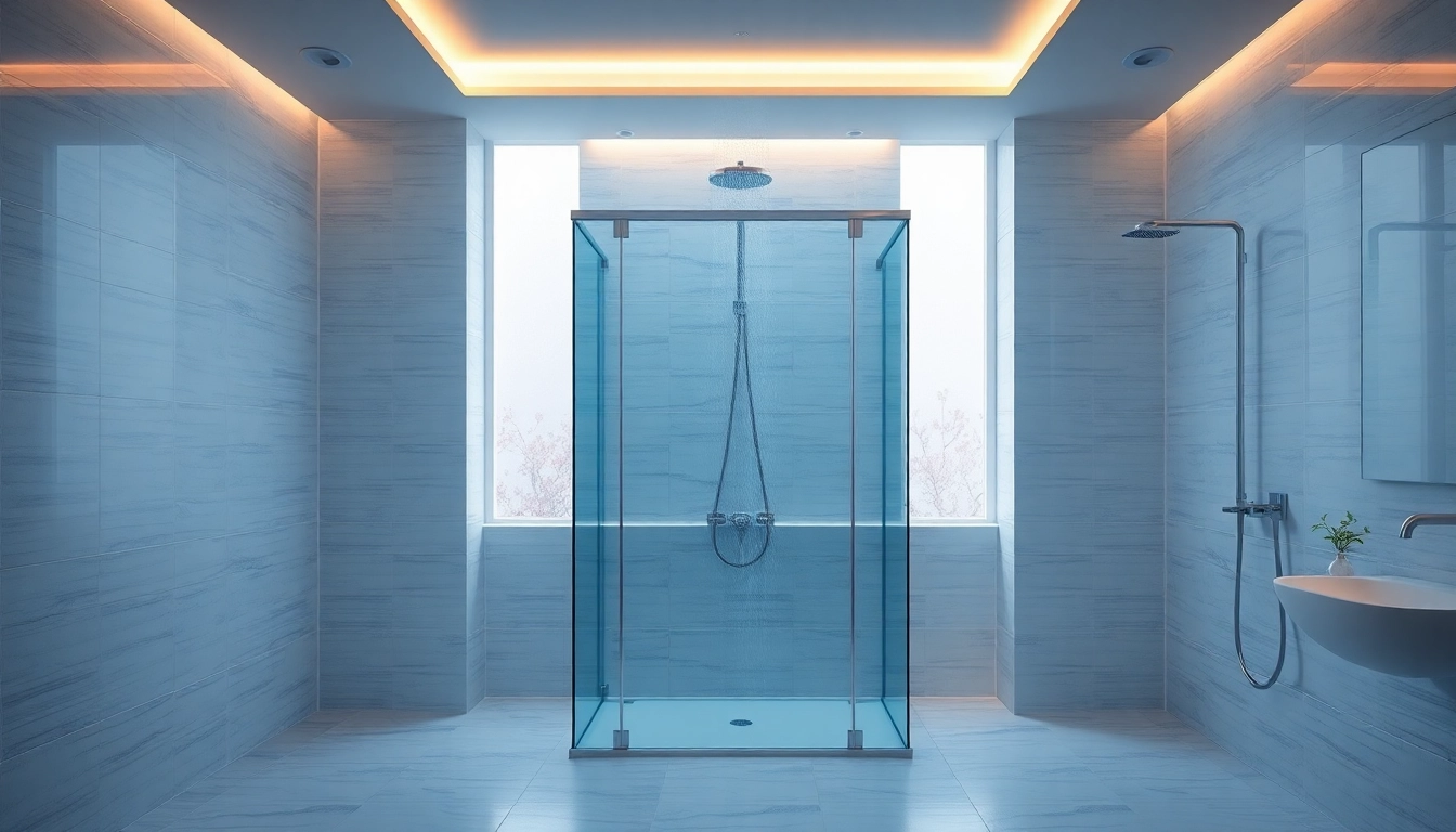 Experience elegant showers in a modern bathroom design with luxurious features and relaxing ambiance.