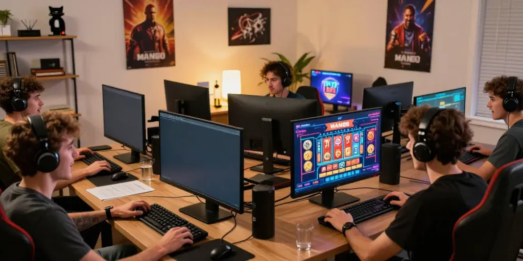 Players enjoying diverse games on the MAN88 platform, showcasing excitement and engagement.